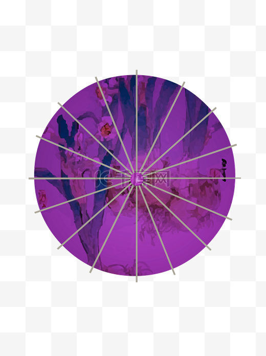 中国紫色花伞图片