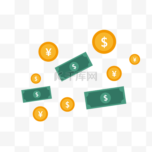 金融钱币钞票元素图片