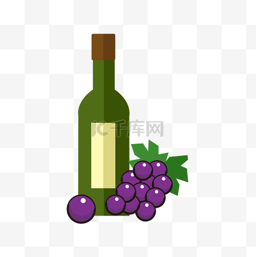 矢量手绘葡萄酒葡萄图片