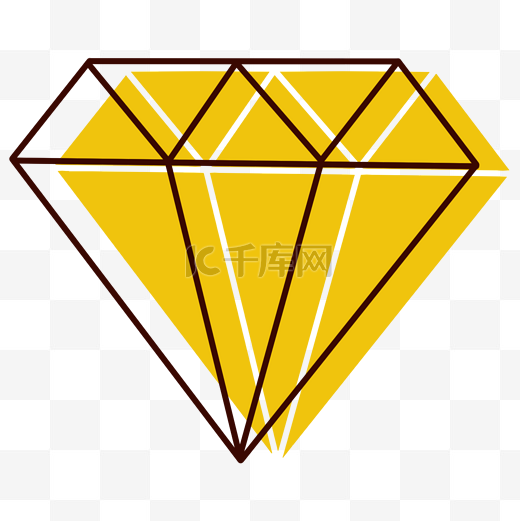 黄色钻石璀璨耀眼图片