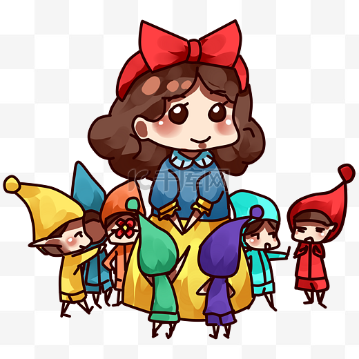 童话世界白雪公主与七个小矮人图片