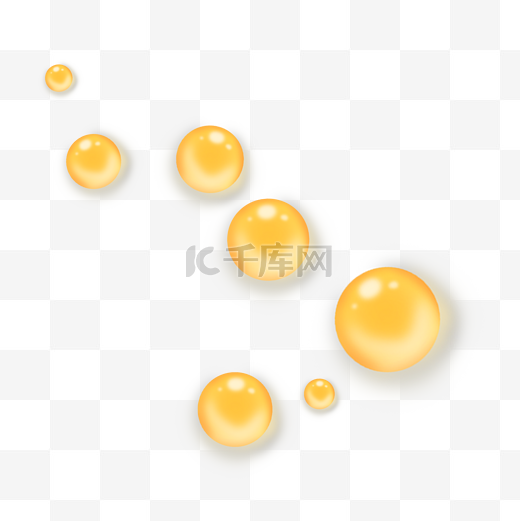 金黄色散落喷溅油滴图片