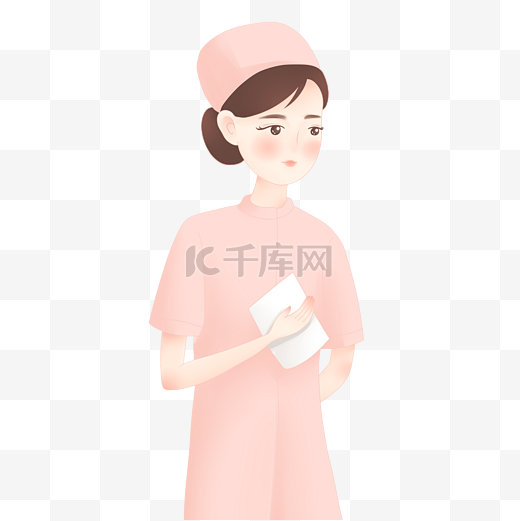 三月女神节护士医者白衣天使插画图片