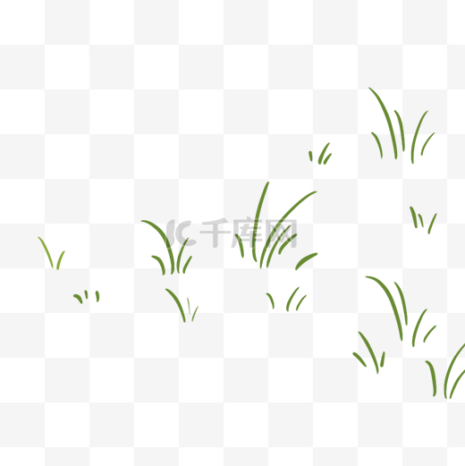 绿色的小草免抠图图片