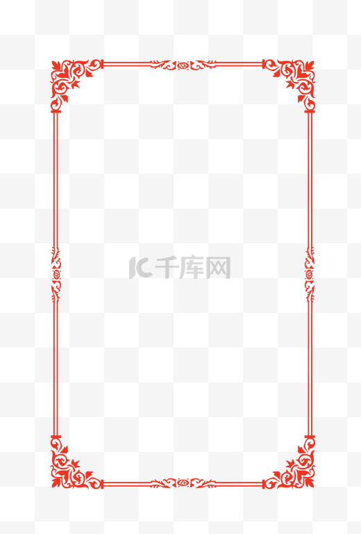 红色边框背景海报设计图片