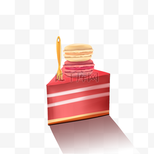 马卡龙手绘蛋糕甜品PNG免抠装饰图片
