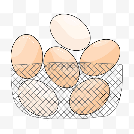 新鲜的鸡蛋食材插画图片