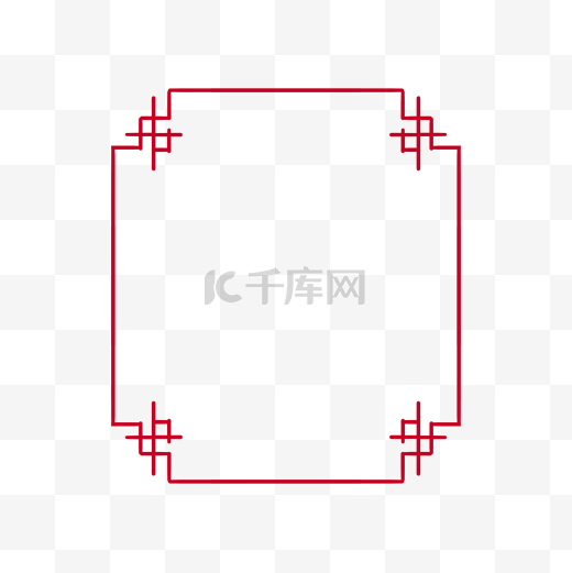 中国传统风格红色边框图片