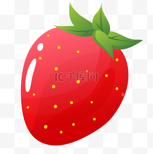 红色水果草莓插画图片
