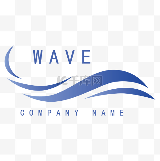 海浪曲线元素标识设计图片