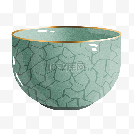 日式裂纹陶瓷小酒杯图片