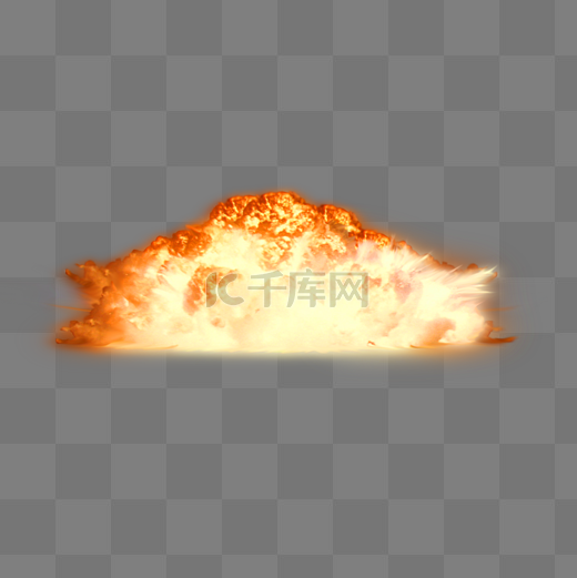 燃烧的爆炸蘑菇云火焰素材图片