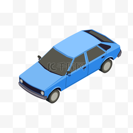 2.5D蓝色的汽车图片