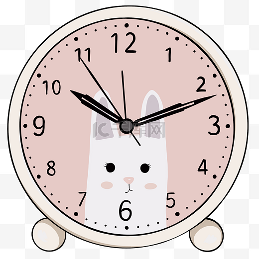 可爱的小兔子钟表图片