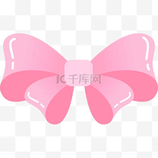 粉色反光矢量蝴蝶结图片