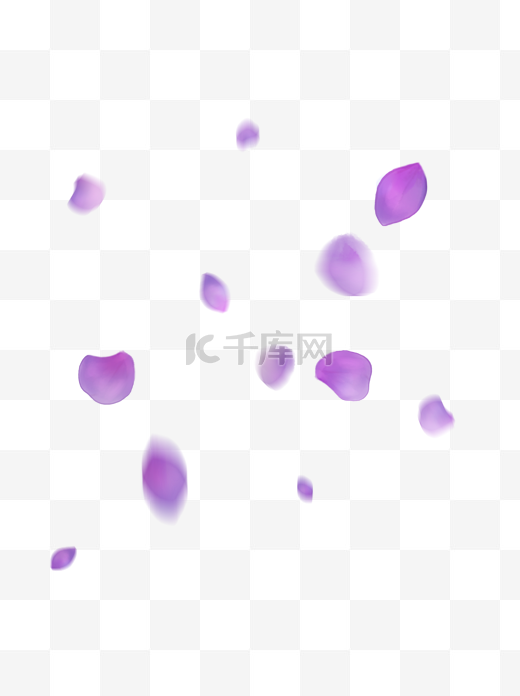漂浮的紫色花瓣手绘绣球花瓣飘落的花瓣图片