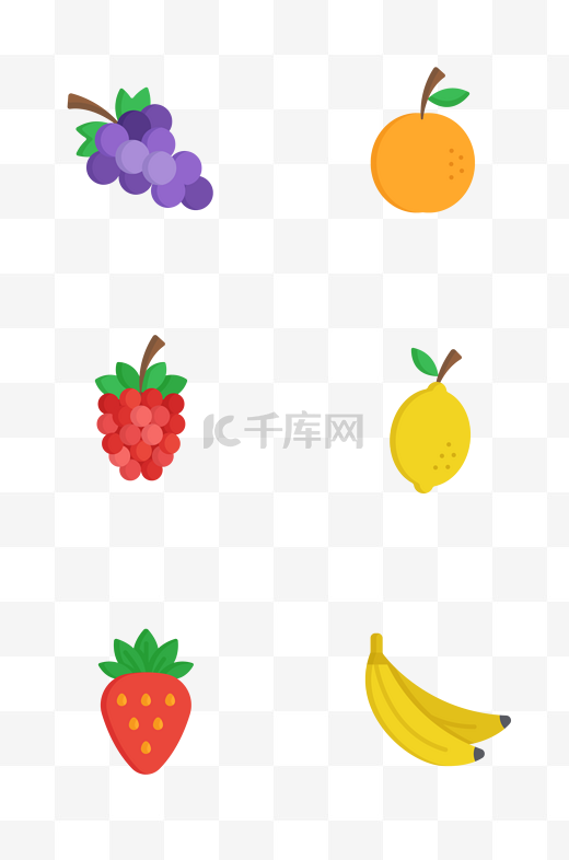 可口美味的水果图标图片