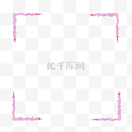 紫色花纹花边传统边框元素图片