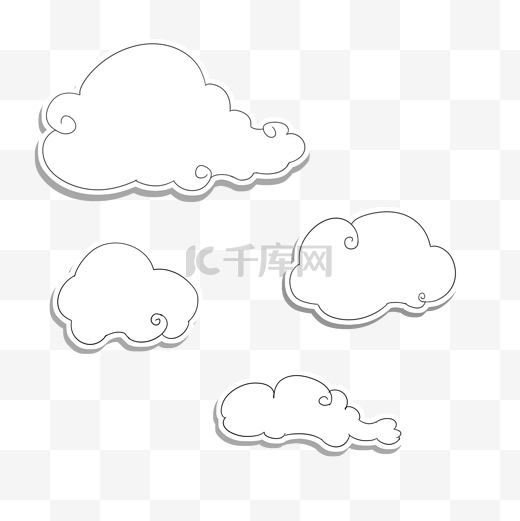 云朵系列古典卡通云图片