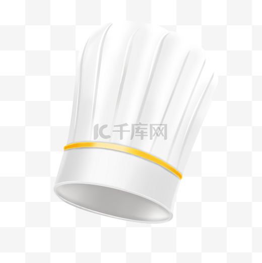写实风白色厨师帽png素材图片