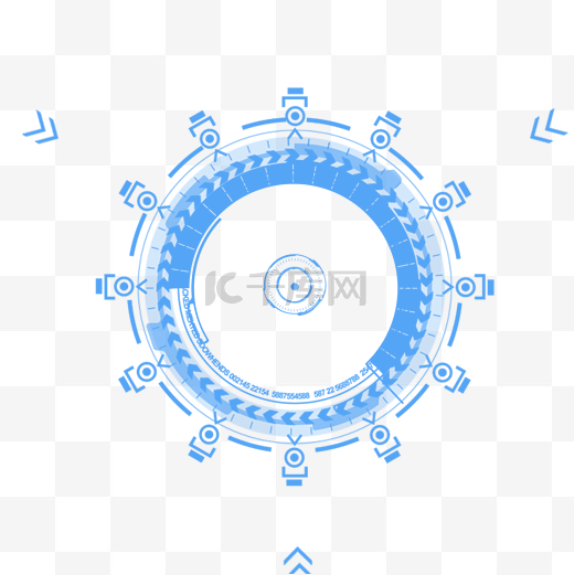 创意蓝色科技圆形元素图片