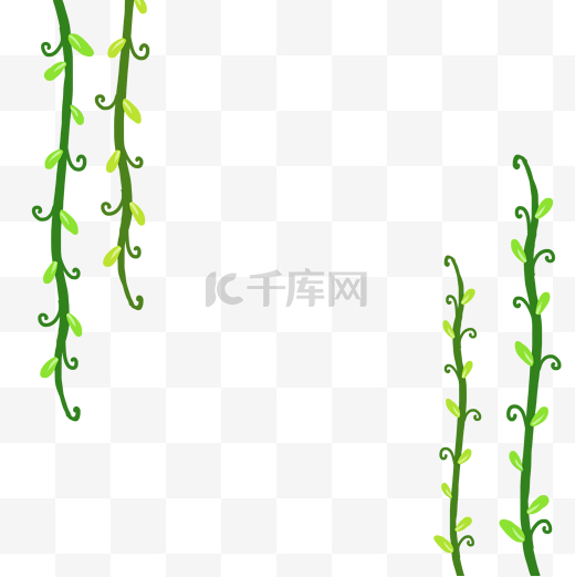 卡通绿色植物藤蔓图片