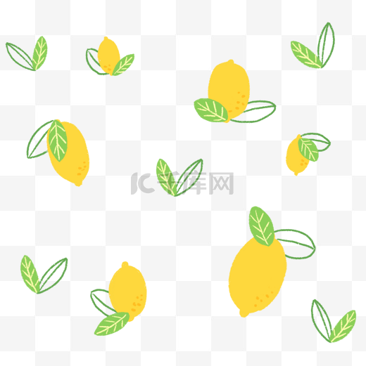 手绘可爱柠檬背景图片