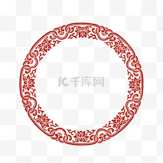 新年春节红色中国风边框矢量元素图片