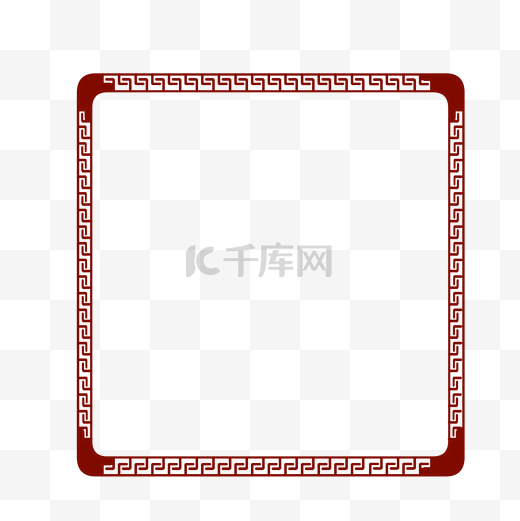 正方形传统边框插图图片