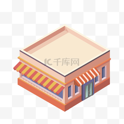 2.5D立体房子商店建筑图片