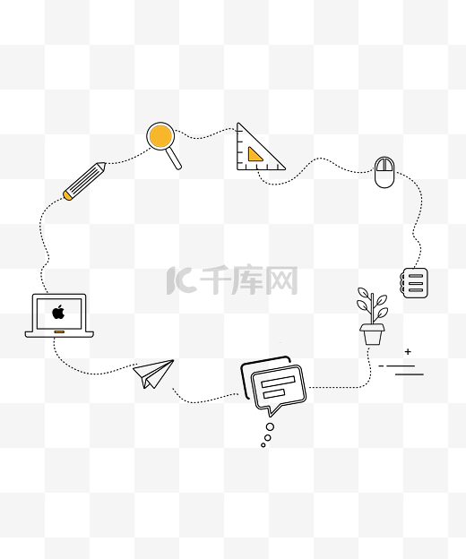 办公桌系列小图标图片