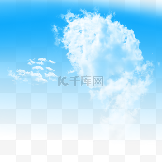 蓝天白云效果元素图片