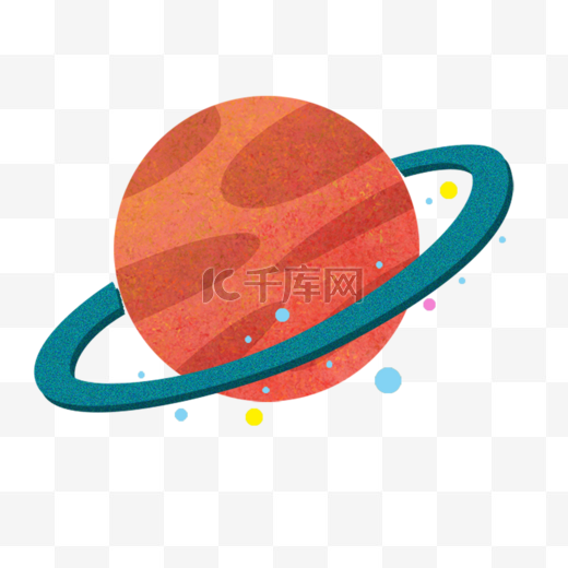 手绘太空之星球插画图片