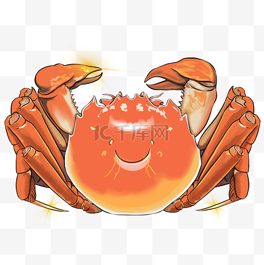 一只美味的红螃蟹图片