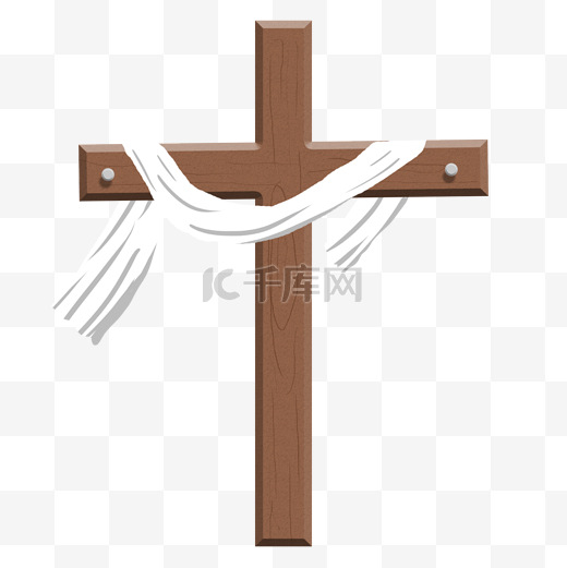 复活节十字架插画图片