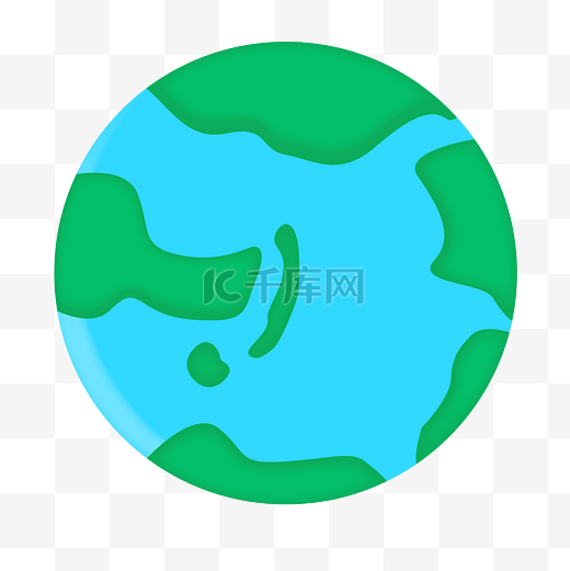 扁平化卡通地球星球图片