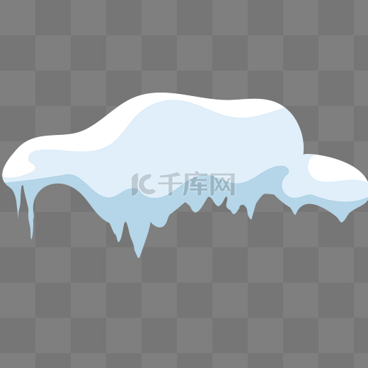 冻结的冰雪矢量插画图片