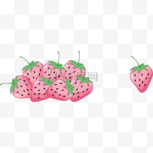 粉色免抠小清新草莓图片