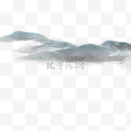 山脉风景手绘插画元素图片