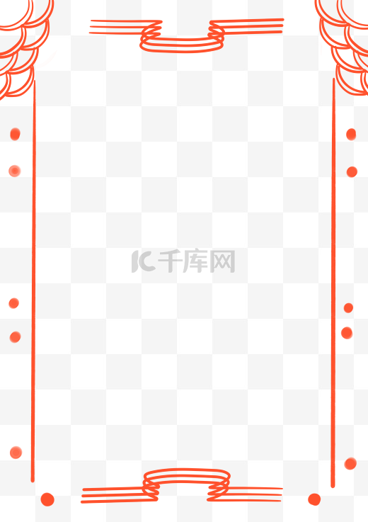 春节红色海报边框图片