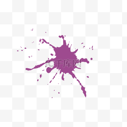 一紫色的水彩笔触图片