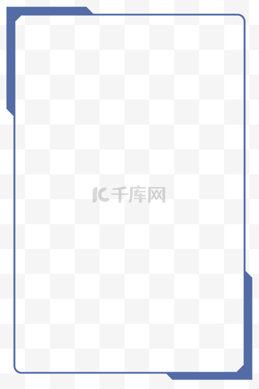 抽象蓝色简约线条边框图片
