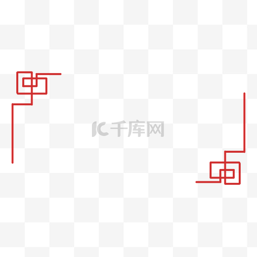 中国风红色免扣边框图片
