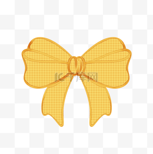 黄色方块蝴蝶结免费下载图片