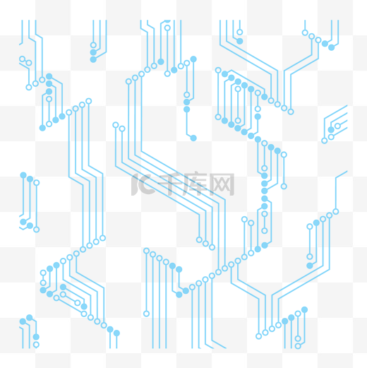 蓝色线条科技装饰图案图片