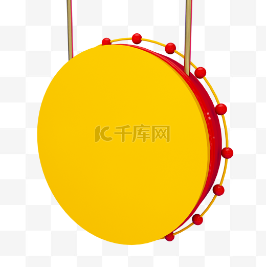 红色喜庆C4D背景板电商促销装饰素材图片
