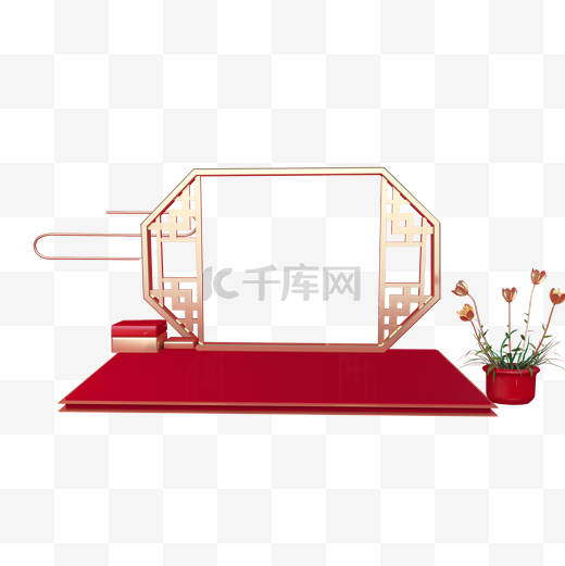 红色喜庆传统古典边框元素图片