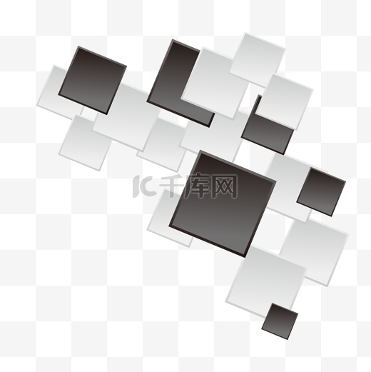 黑白方块商务图片