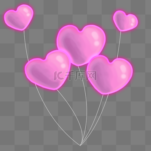 情人节浪漫心形气球图片