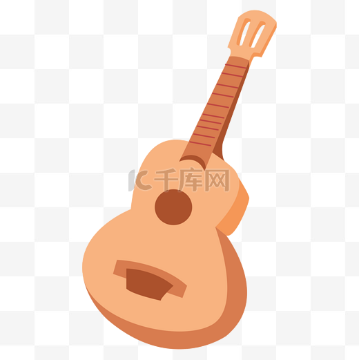 卡通矢量乐器吉他图片